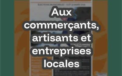 Message aux commerçants, artisans et entreprises locales (Extrait de la Gazette Citoyenne)